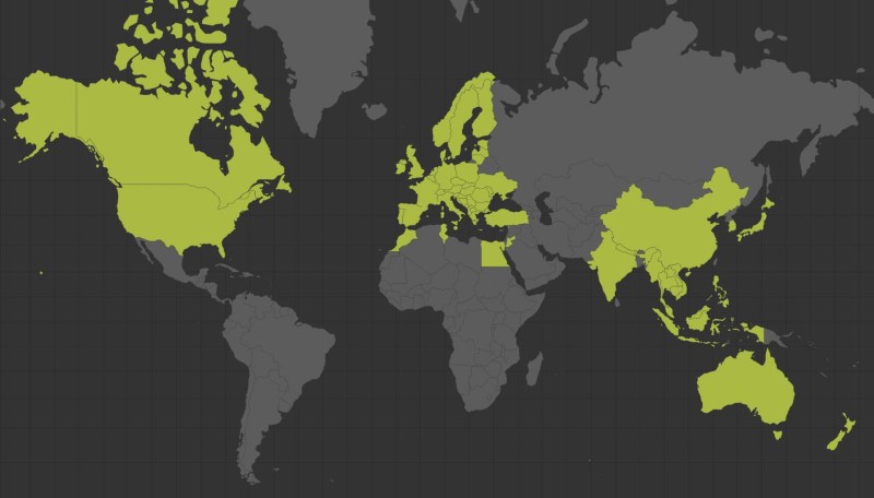 World map countries visited